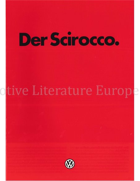 1981 VOLKSWAGEN SCIROCCO BROCHURE GERMAN