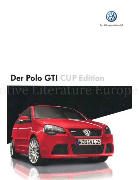 2014 VOLKSWAGEN POLO GTI CUP EDITION BROCHURE CHINEES