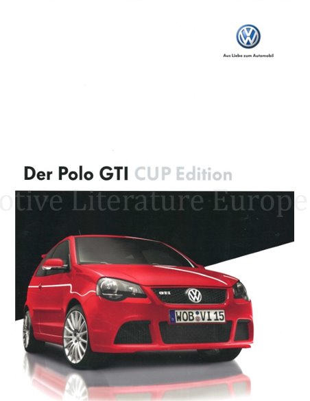 2006 VOLKSWAGEN POLO GTI CUP EDITION PROSPEKT DEUTSCH
