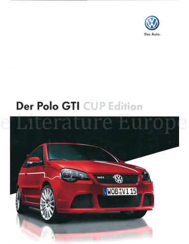 2007 VOLKSWAGEN POLO GTI CUP EDITION BROCHURE GERMAN