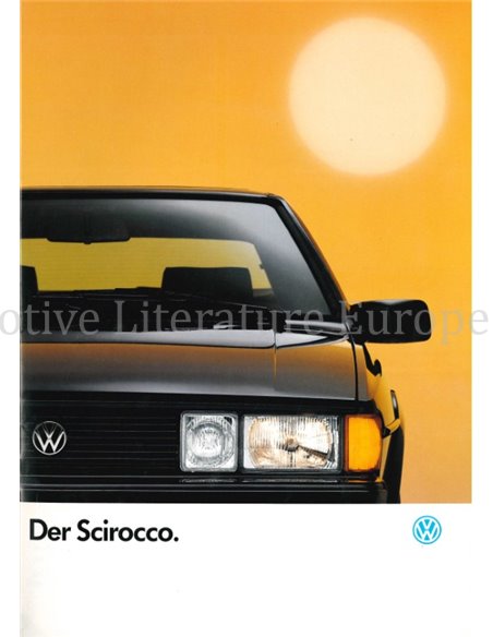 1992 VOLKSWAGEN SCIROCCO GT II BROCHURE DUITS