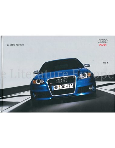 2005 AUDI RS4 HARDCOVER PROSPEKT DEUTSCH
