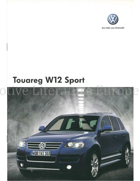 2005 VOLKSWAGEN TOUAREG W12 SPORT BROCHURE SPANISH