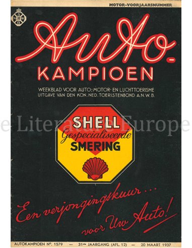 1937 AUTOKAMPIOEN MAGAZIN 12 NIEDERLÄNDISCH