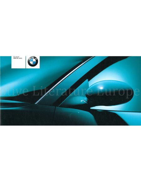 2001 BMW M3 CABRIOLET BROCHURE NEDERLANDS