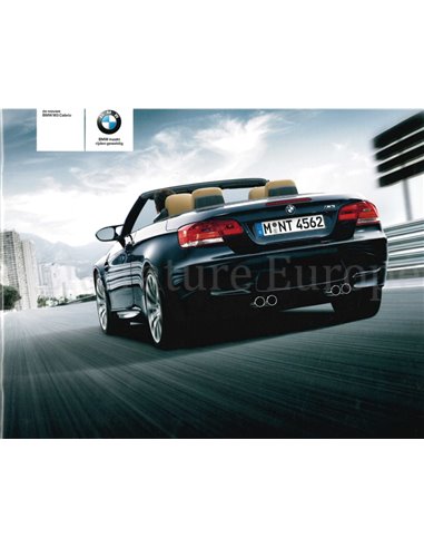 2008 BMW M3 CABRIO PROSPEKT NIEDERLÄNDISCH