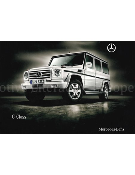 2009 MERCEDES BENZ G CLASS BROCHURE ENGLISH