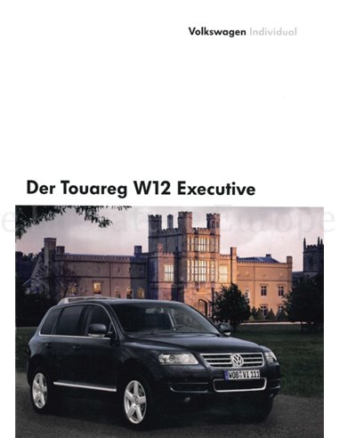 2005 VOLKSWAGEN TOUAREG W12 PROSPEKT DEUTSCH