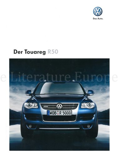 2008 VOLKSWAGEN TOUAREG R50 BROCHURE DUITS