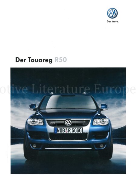 2008 VOLKSWAGEN TOUAREG R50 BROCHURE DUITS