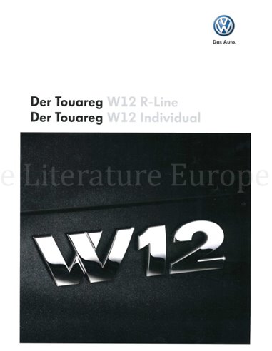 2008 VOLKSWAGEN TOUAREG W12 / W12 R-LINE BROCHURE GERMAN
