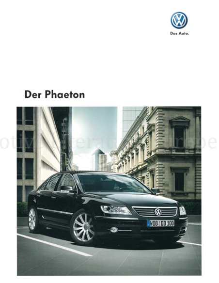2008 VOLKSWAGEN PHAETON BROCHURE DUITS