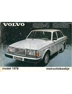 1978 VOLVO 264 265 BETRIEBSANLEITUNG NIEDERLÄNDISCH