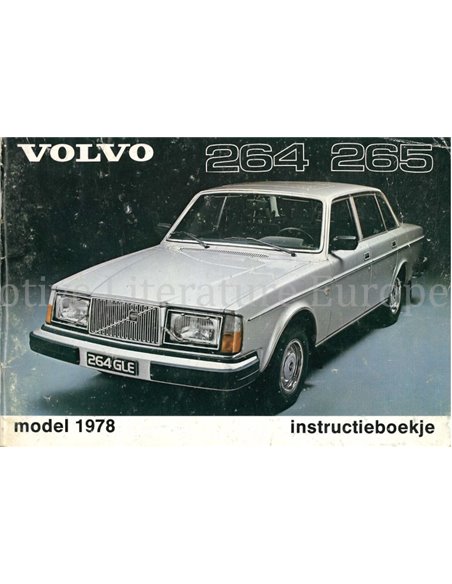 1978 VOLVO 264 265 BETRIEBSANLEITUNG NIEDERLÄNDISCH