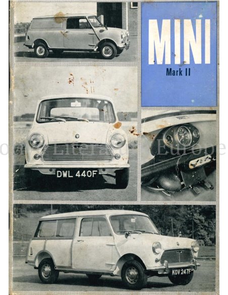 1968 BMC MINI MKII OWNERS MANUAL DUTCH