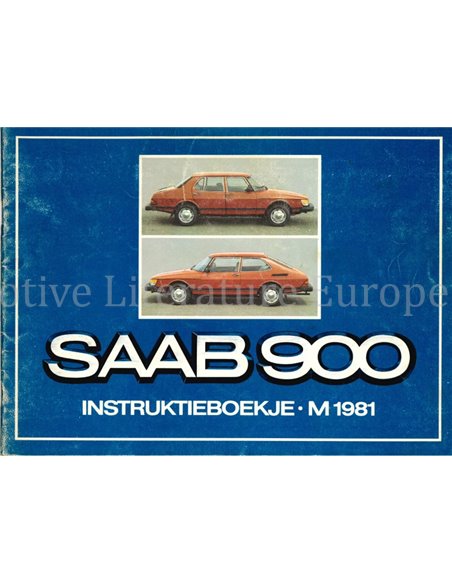 1981 SAAB 900 BETRIEBSANLEITUNG NIEDERLÄNDISCH