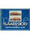 1981 SAAB 900 OWNERS MANUAL DUTCH