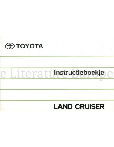 1997 TOYOTA LANDCRUISER BETRIEBSANLEITUNG NIEDERLÄNDISCH