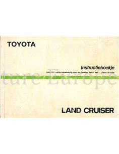 1988 TOYOTA LANDCRUISER BETRIEBSANLEITUNG NIEDERLÄNDISCH