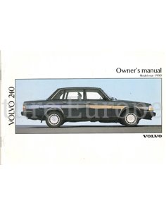 1990 VOLVO 240 INSTRUCTIEBOEKJE ENGELS