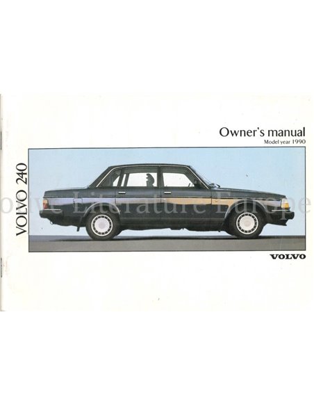 1990 VOLVO 240 OWNERS MANUAL ENGLISH