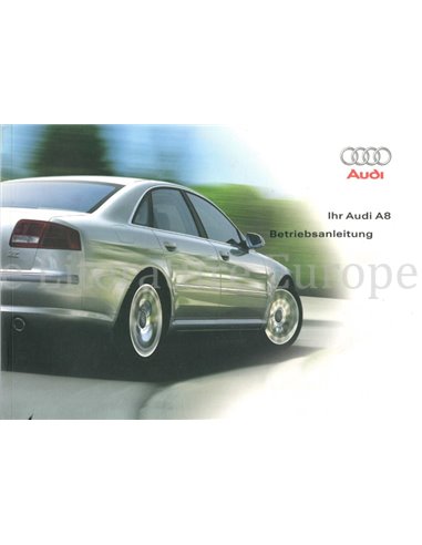 2002 AUDI A8 INSTRUCTIEBOEKJE DUITS