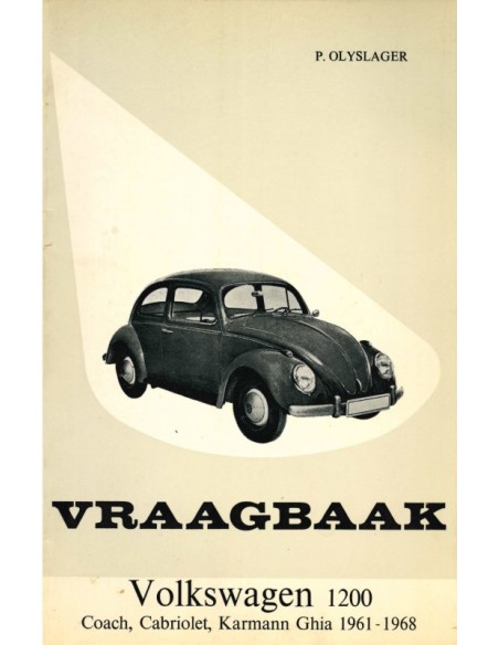 1961 - 1968 VOLKSWAGEN 1200 WORKSHOP MANUAL DUTCH