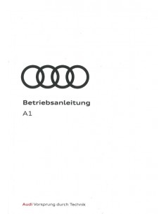 2019 AUDI A1 SPORTBACK INSTRUCTIEBOEKJE DUITS