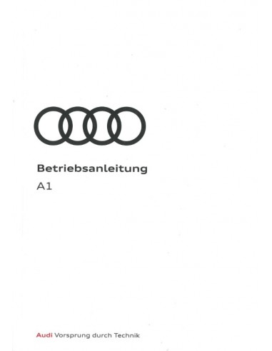 2019 AUDI A1 SPORTBACK OWNERS MANUAL GERMAN