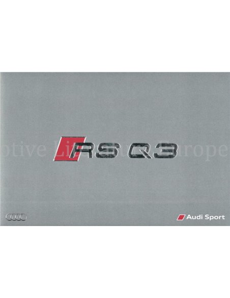 2016 AUDI RS Q3 HARDCOVER PROSPEKT DEUTSCH