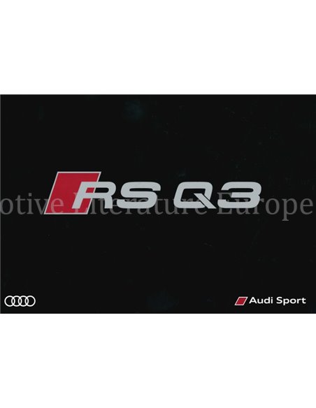 2016 AUDI RS Q3 HARDCOVER PROSPEKT DEUTSCH