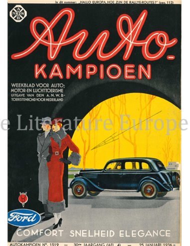 1936 AUTOKAMPIOEN MAGAZIN 04 NIEDERLÄNDISCH