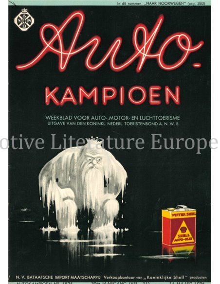 1936 AUTOKAMPIOEN MAGAZIN 11 NIEDERLÄNDISCH