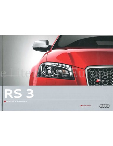 2011 AUDI RS3 SPORTBACK HARDCOVER PROSPEKT DEUTSCH