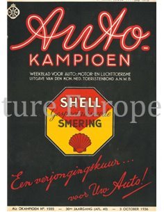 1936 AUTOKAMPIOEN MAGAZIN 40 NIEDERLÄNDISCH