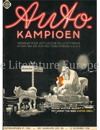 1936 AUTOKAMPIOEN MAGAZIN 50 NIEDERLÄNDISCH