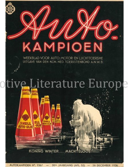 1936 AUTOKAMPIOEN MAGAZIN 52 NIEDERLÄNDISCH