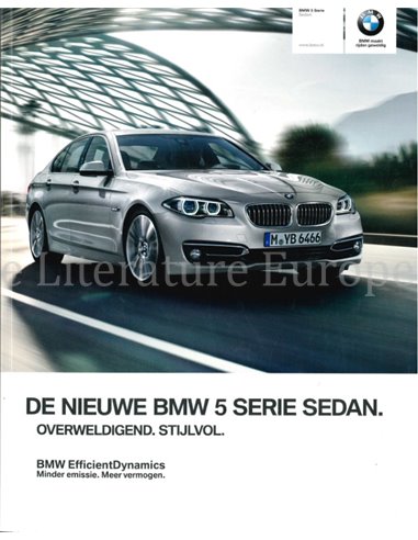 2013 BMW 5 SERIES SALOON BROCHURE DUTCH