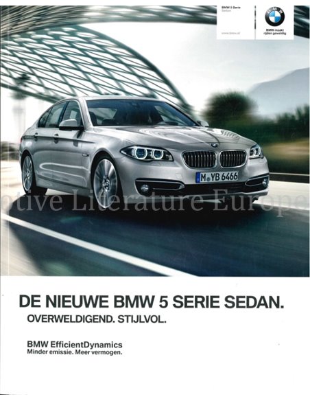 2013 BMW 5 SERIES SALOON BROCHURE DUTCH
