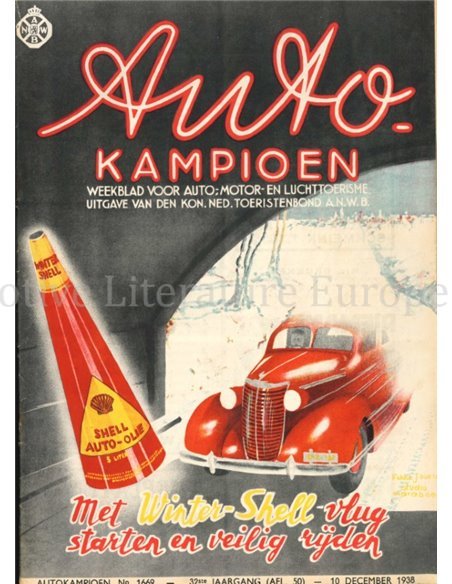 1938 AUTOKAMPIOEN MAGAZIN 50 NIEDERLÄNDISCH