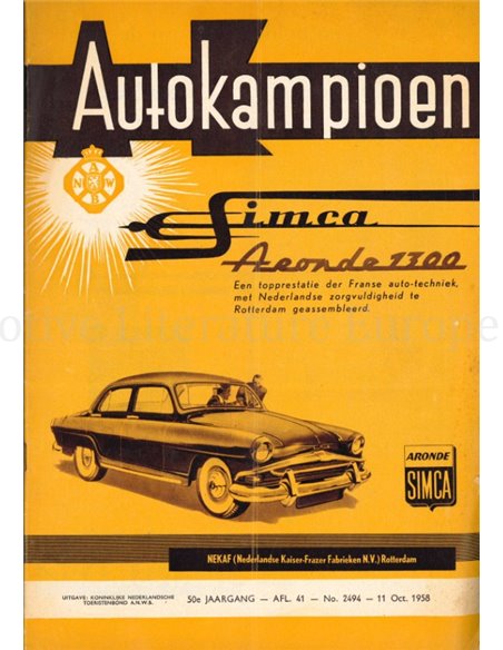 1958 AUTOKAMPIOEN MAGAZINE 41 DUTCH