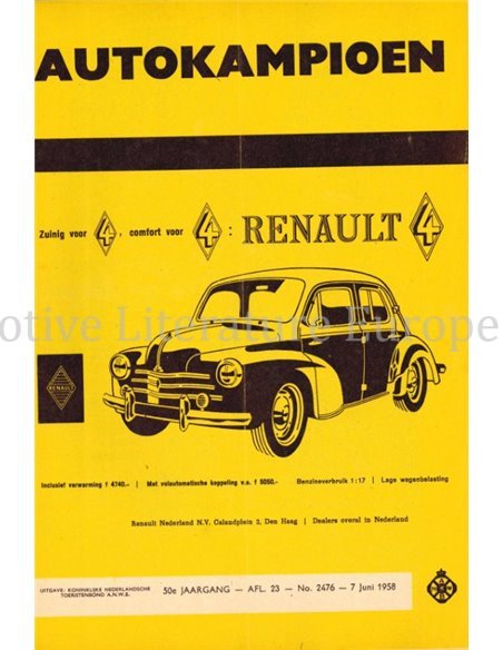 1958 AUTOKAMPIOEN MAGAZINE 23 DUTCH
