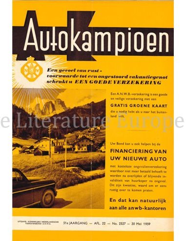 1959 AUTOKAMPIOEN MAGAZIN 22 NIEDERLÄNDISCH