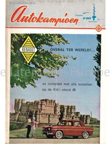 1963 AUTOKAMPIOEN MAGAZINE 7 NEDERLANDS
