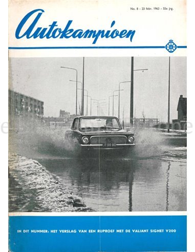 1963 AUTOKAMPIOEN MAGAZIN 8 NIEDERLÄNDISCH