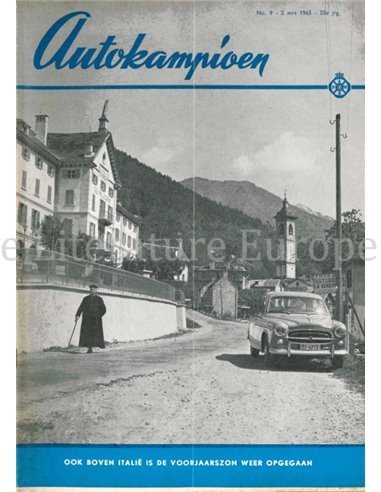 1963 AUTOKAMPIOEN MAGAZINE 9 NEDERLANDS