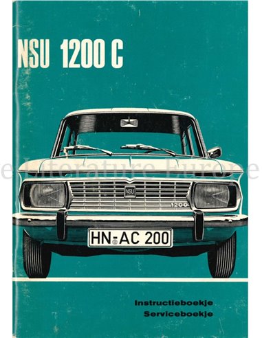 1971 NSU 1200 C OWNERS MANUAL DUTCH