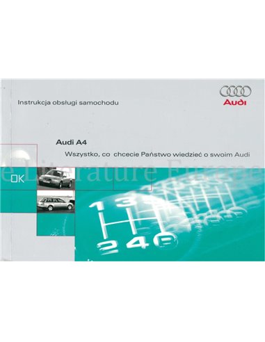 1997 AUDI A4 SALOON OWNERS MANUAL POLISH