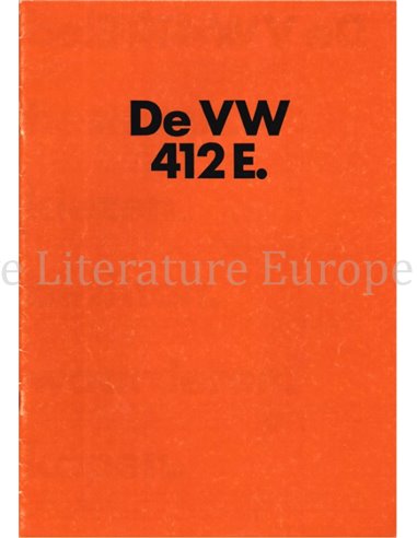 1973 VOLKSWAGEN 412 BROCHURE DUTCH