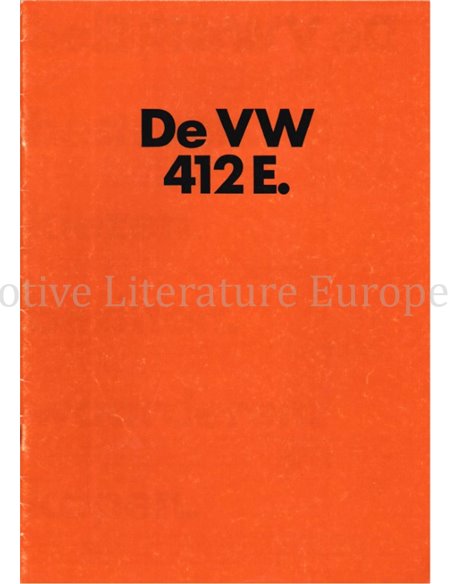 1973 VOLKSWAGEN 412 BROCHURE NEDERLANDS